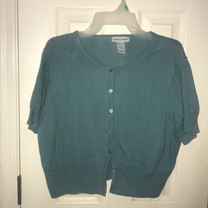 NWOT Robin’s Egg Blue Cropped Cardigan.